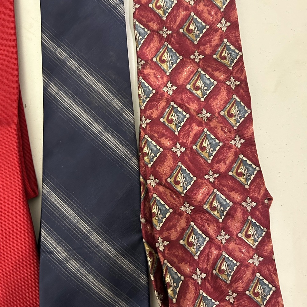 Patterned And Solid Silk Ties - Black, Blue, Gray… - image 7